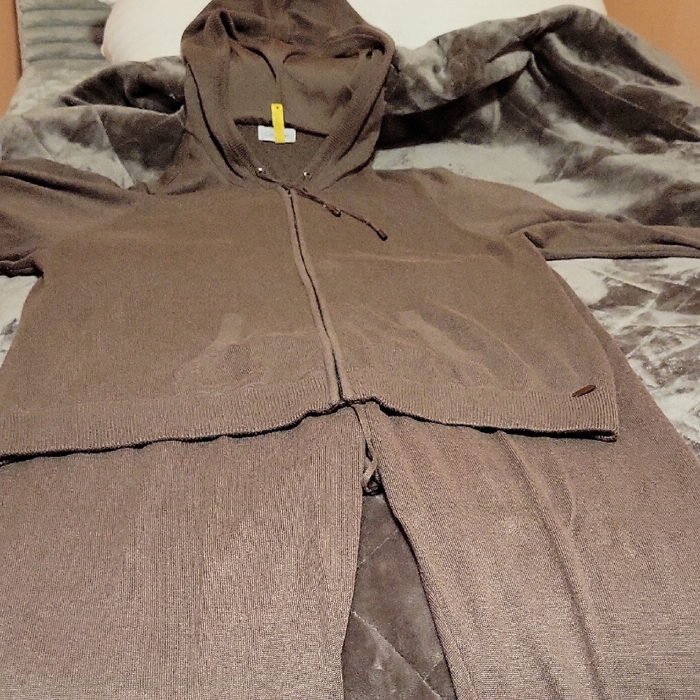 Calvin Klein Brown Track Pants & Hoodie Set